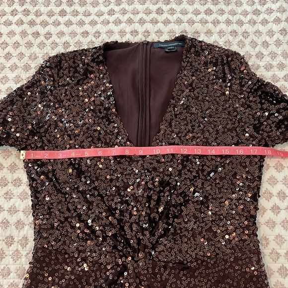 NWT French Connection Emille Sparkle Long Sleeve Sequin Sheath Dress Size 4 - Picture 14 of 17